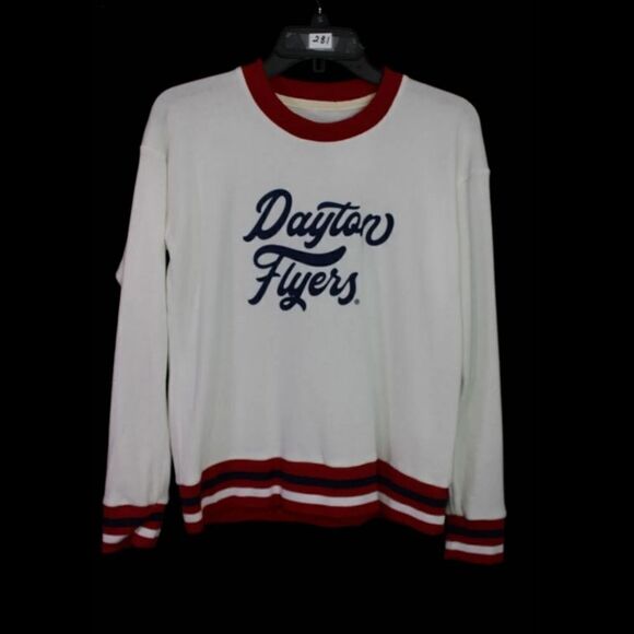 SUMMIT CAMP COLLECTION MEDIUM VARSITY SWEATSHIRT RIBBED TRIM DAYTON FLYERS NWT - Picture 1 of 8